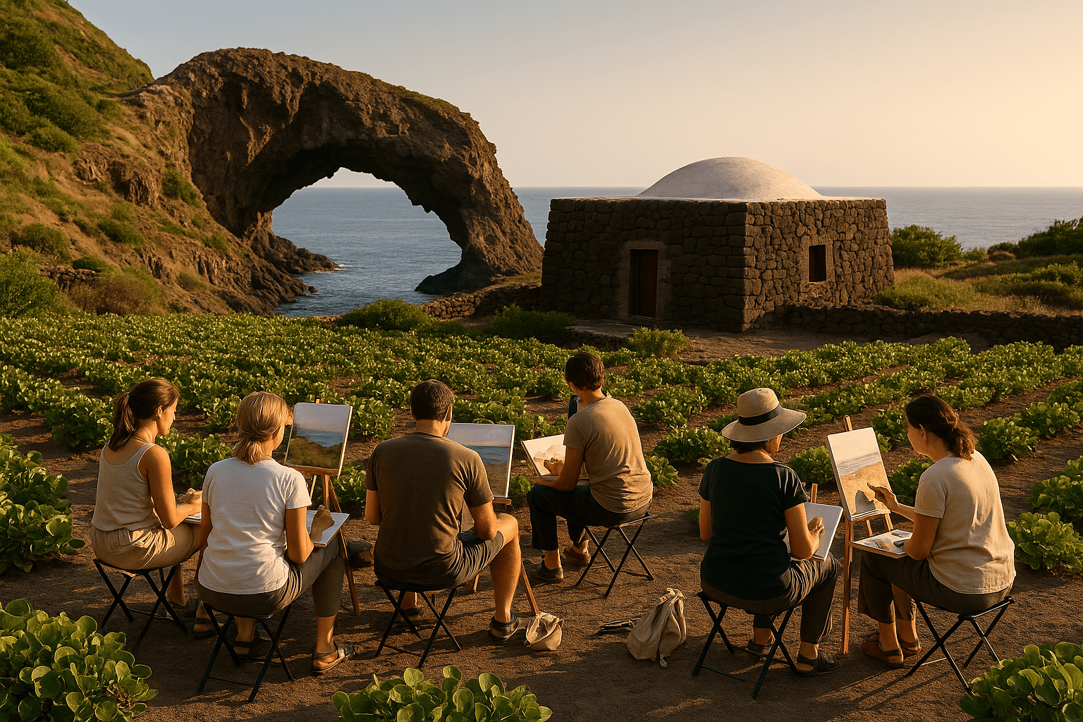 Schilderworkshop Pantelleria teamcoaching